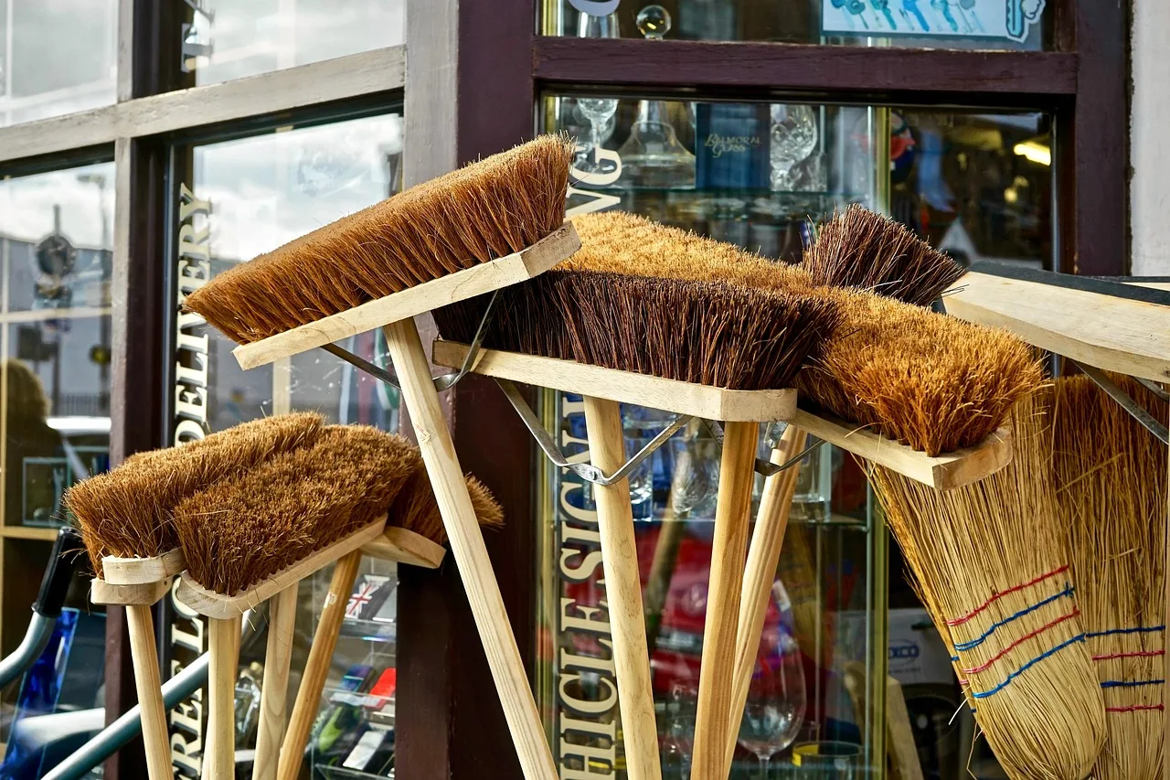 broom, sweep, brush, sweeping, clean, tool, broomstick, wooden, stick, handle, wood, equipment, brown, store, brown tools, brown clean, broom, broom, broom, broom, broom, sweep, sweep, sweeping, broomstick, broomstick, broomstick. Kitting out a new chimney sweep business in 2027